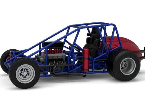 Dirt Silver Crown Car Base Scale 1 to 25 3D Print Model