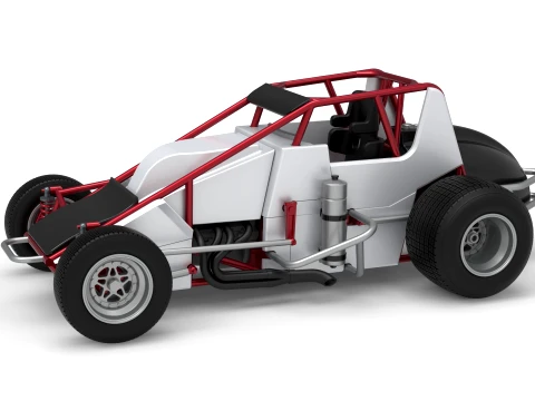 Coche Dirt Silver Crown Escala 1 a 25 Modelo de impresión 3D