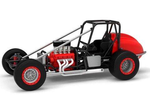 Dirt Silver Crown Champ car Base Versi&oacute;n 1 Escala 1 a 25 Modelo de impresión 3D