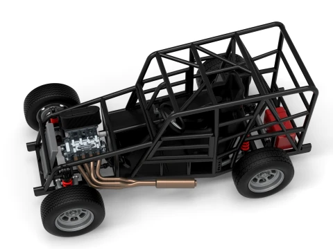 Dwarf car Base Version 1 Scale 1 to 25 3D Print Model