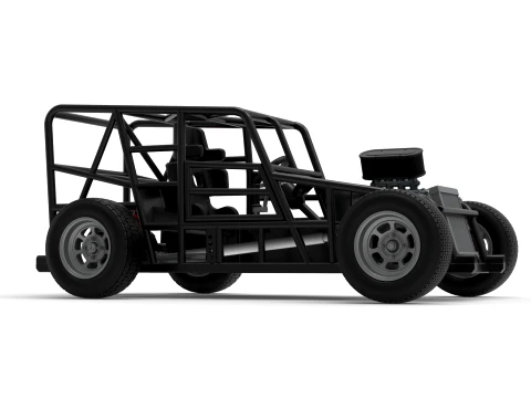 Dwarf car Base Version 1 Scale 1 to 25 3D Print Model