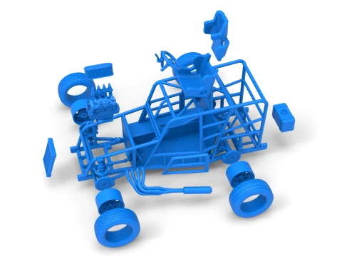 Dwarf car Base Version 1 Scale 1 to 25 3D Print Model