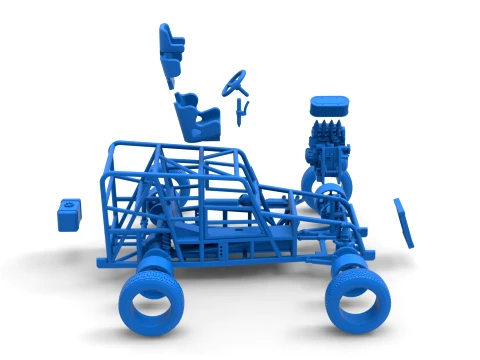 Dwarf car Base Version 1 Scale 1 to 25 3D Print Model