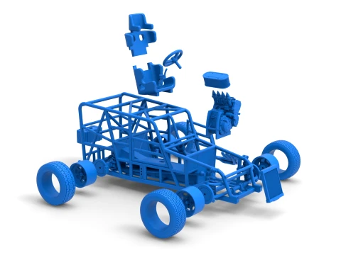 Dwarf car Base Version 1 Scale 1 to 25 3D Print Model