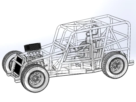 Dwarf car Base Version 1 Scale 1 to 25 3D Print Model