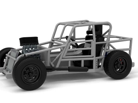 Dwarf car Base Version 2 Scale 1 to 25 3D Baskı Modeli