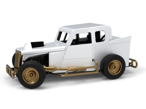 Dwarf car while turning Version 2 Scale 1 to 25 3Dプリントモデル