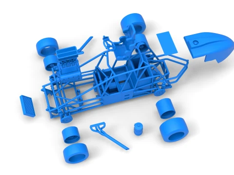 Experimental Pavement Silver Crown Car Base Version 1 Scale 1 to 25 3D Print Model