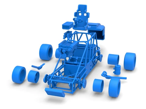 Experimental Pavement Silver Crown Car Base Version 1 Scale 1 to 25 3D Print Model