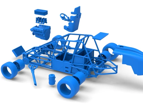 Experimental Pavement Silver Crown Car Base Version 1 Scale 1 to 25 3D Print Model