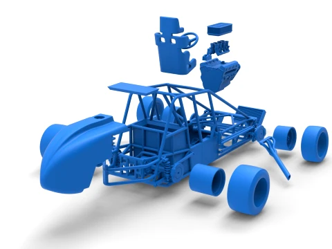 Experimental Pavement Silver Crown Car Base Version 1 Scale 1 to 25 3D Print Model