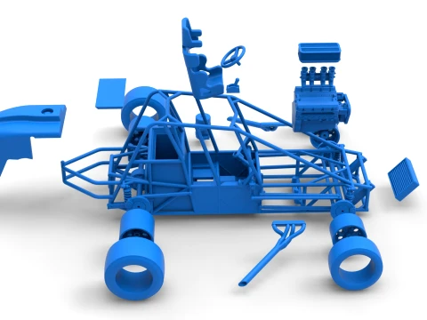 Experimental Pavement Silver Crown Car Base Version 1 Scale 1 to 25 3D Print Model