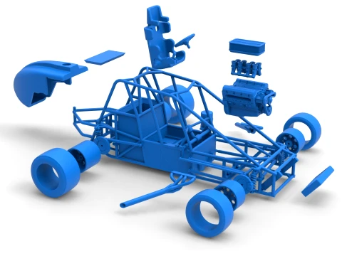 Experimental Pavement Silver Crown Car Base Version 1 Scale 1 to 25 3D Print Model