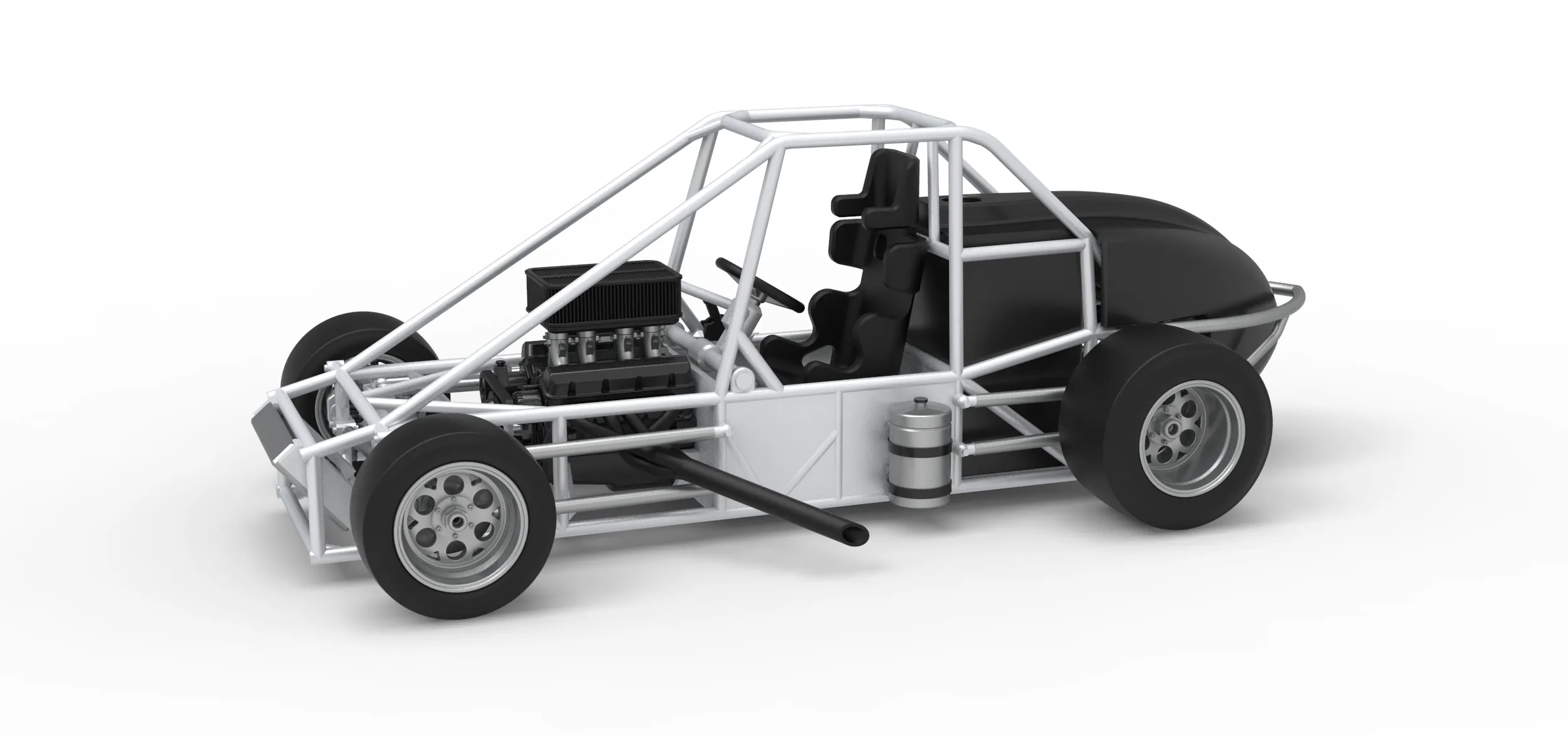 Experimental Pavement Silver Crown Car Base Version 3 Scale 1 to 25 3D Print Model .c4d .max .obj .3ds .fbx .stl .blend 