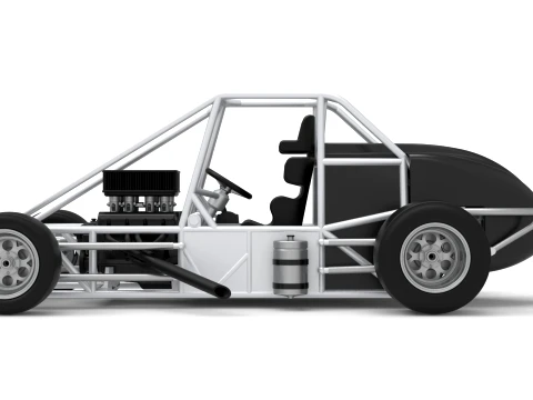 Experimental Pavement Silver Crown Car Base Version 3 Scale 1 to 25 3D Print Model