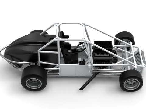 Experimental Pavement Silver Crown Car Base Version 3 Scale 1 to 25 3D Print Model
