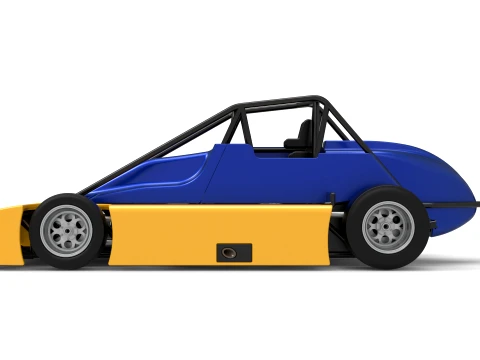 Experimental Pavement Silver Crown Car Version 2 Scale 1 to 25 3D Print Model
