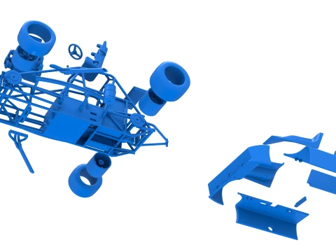 Experimental Pavement Silver Crown Car Version 2 Scale 1 to 25 3D Print Model