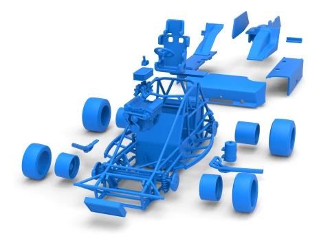 Experimental Pavement Silver Crown Car Version 2 Scale 1 to 25 3D Print Model