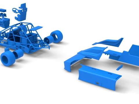 Experimental Pavement Silver Crown Car Version 2 Scale 1 to 25 3D Print Model