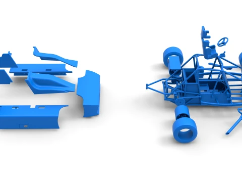 Experimental Pavement Silver Crown Car Version 2 Scale 1 to 25 3D Print Model
