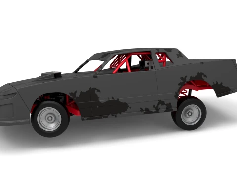 IMCA Stock car while turning Version 1 Scale 1 to 25 3Dプリントモデル