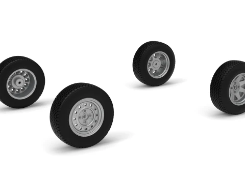 Wheel Set of Superstox Scale 1 to 25 3D Print Model