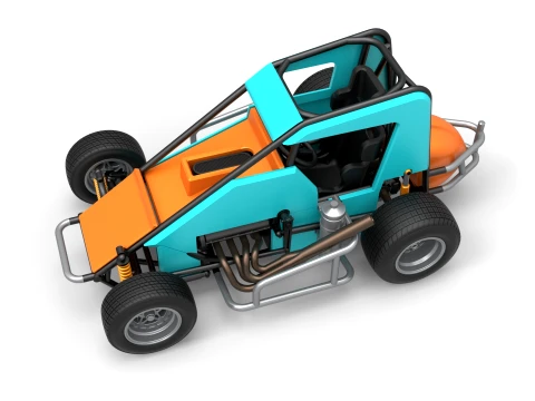 Midget car Scale 1 to 25 3D Print Model