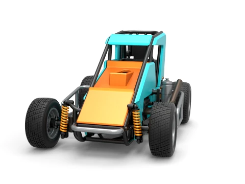 Midget car Scale 1 to 25 3D Print Model