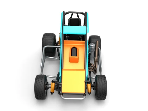 Midget car Scale 1 to 25 3D Print Model
