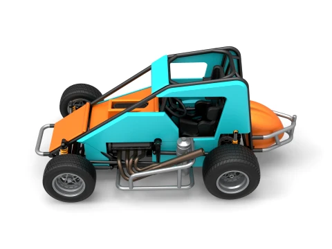Midget car Scale 1 to 25 3D Print Model