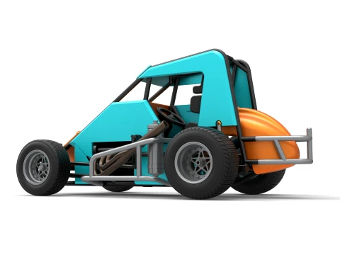 Midget car Scale 1 to 25 3D Print Model