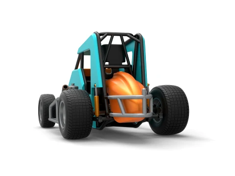 Midget car Scale 1 to 25 3D Print Model