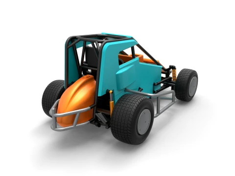 Midget car Scale 1 to 25 3D Print Model
