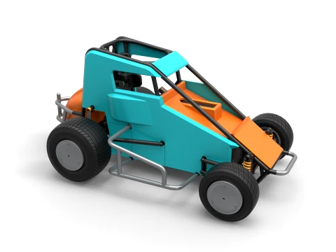 Midget car Scale 1 to 25 3D Print Model
