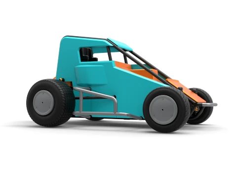Midget car Scale 1 to 25 3D Print Model