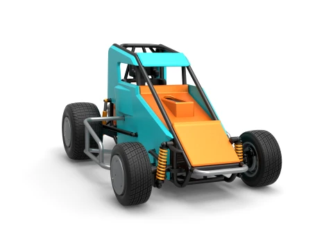 Midget car Scale 1 to 25 3D Print Model