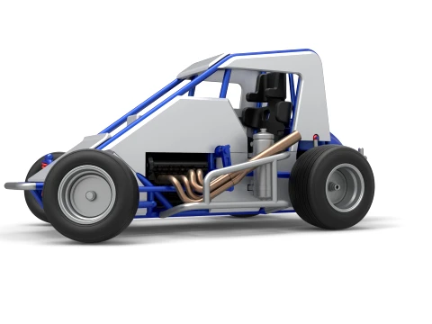 Midget car while turning Scale 1 to 25 3D Print Model
