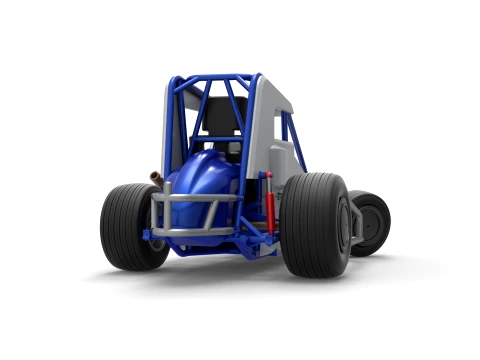 Midget car while turning Scale 1 to 25 3D Print Model