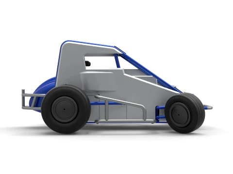 Midget car while turning Scale 1 to 25 3D Print Model