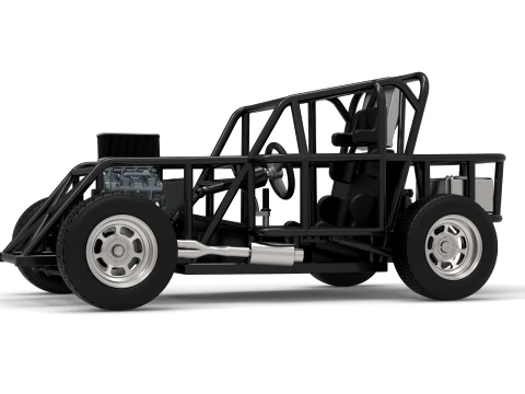 Mod Lite Race car Base Version 1 Scale 1 to 25 3D Print Model
