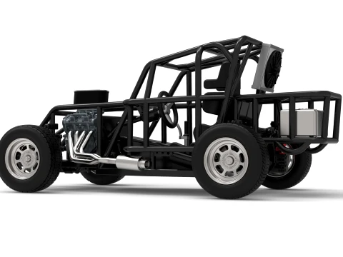 Mod Lite Race car Base Version 1 Scale 1 to 25 3D Print Model