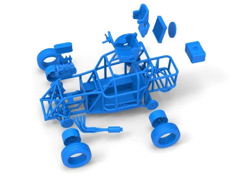 Mod Lite Race car Base Version 1 Scale 1 to 25 3D Print Model