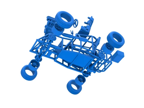 Mod Lite Race car Base Version 1 Scale 1 to 25 3D Print Model