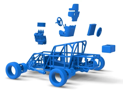 Mod Lite Race car Base Version 1 Scale 1 to 25 3D Print Model