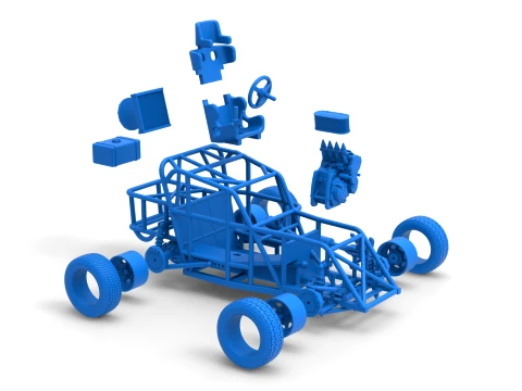 Mod Lite Race car Base Version 1 Scale 1 to 25 3D Print Model