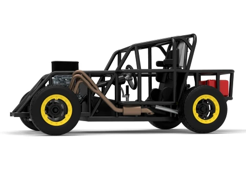 Mod Lite Race car Base Version 2 Scale 1 to 25 3D Print Model
