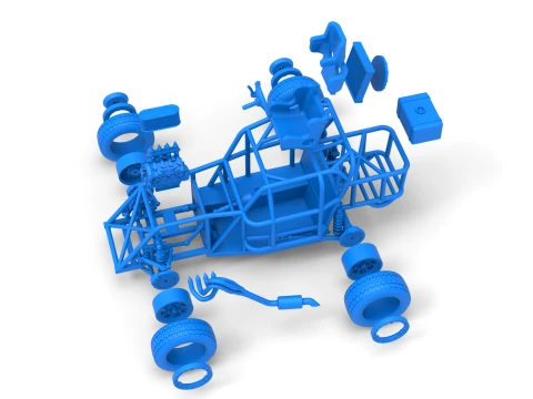 Mod Lite Race car Base Version 2 Scale 1 to 25 3D Print Model