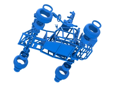 Mod Lite Race car Base Version 2 Scale 1 to 25 3D Print Model