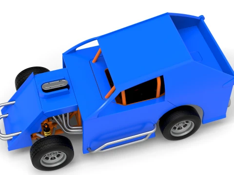 Mod Lite Race car Version 1 Scale 1 to 25 3D Print Model